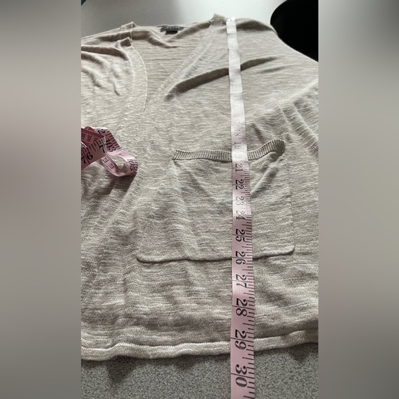 Trouvé Heathered Neutral Tone Open Cardigan Thin Knit Sweater Size M/L - Picture 8 of 9